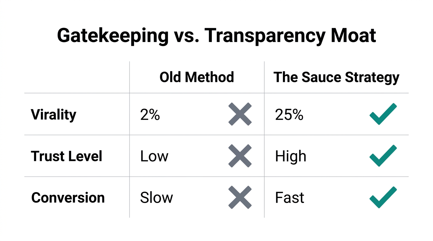 How sharing internal secrets outperforms traditional gatekeeping
