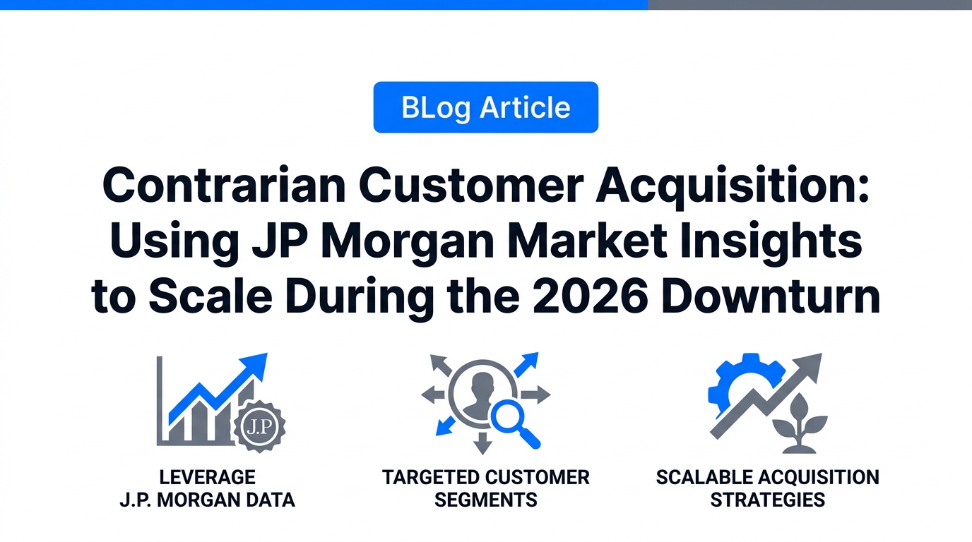 Contrarian Customer Acquisition: Using JP Morgan Market Insights to Scale During the 2026 Downturn