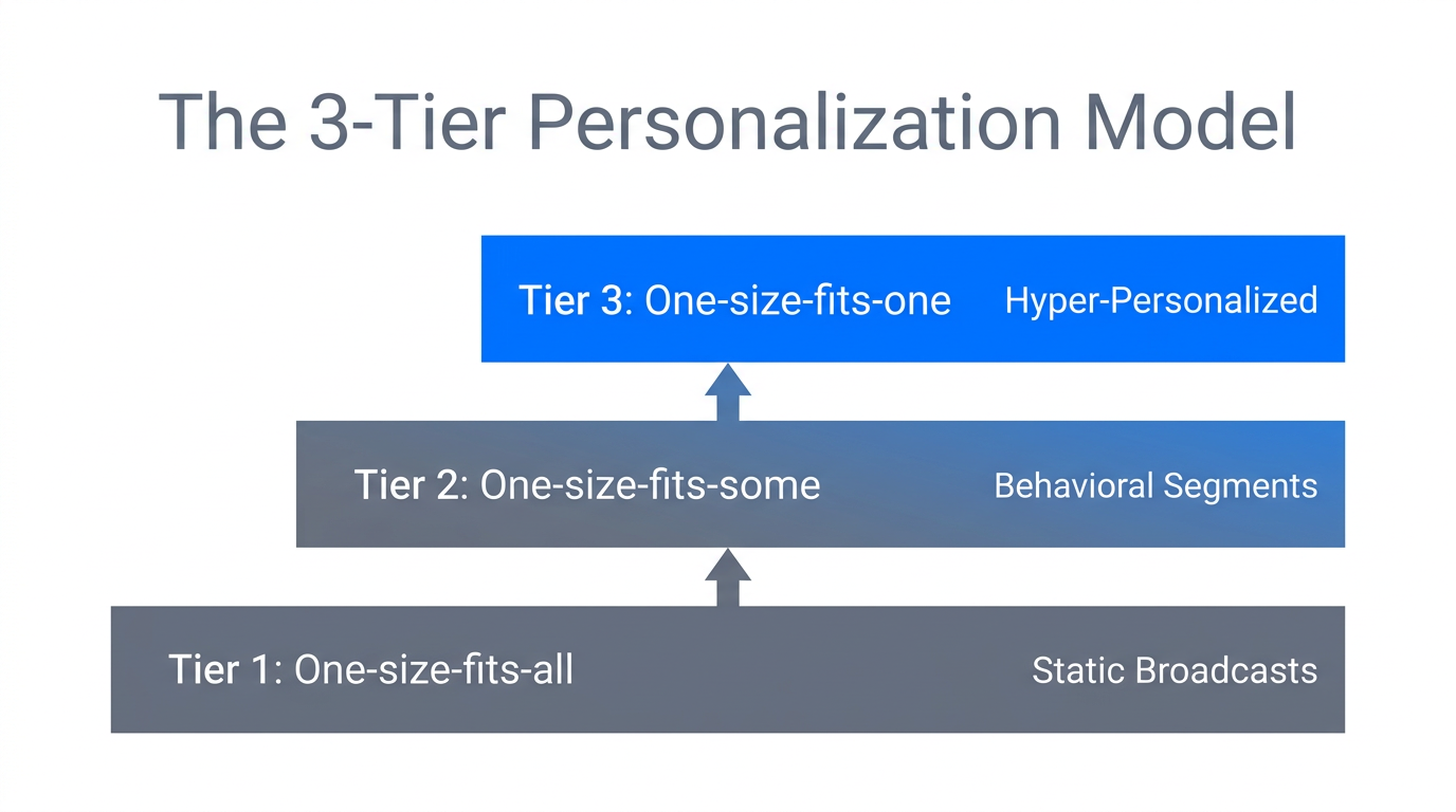 The three tiers of email personalization for 2026 inbox success.