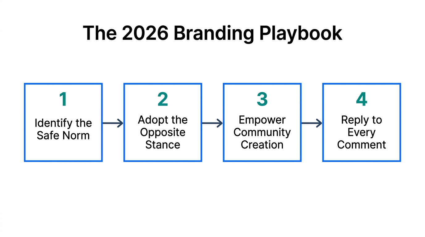 A four-step roadmap for implementing a counter-positioning brand strategy.