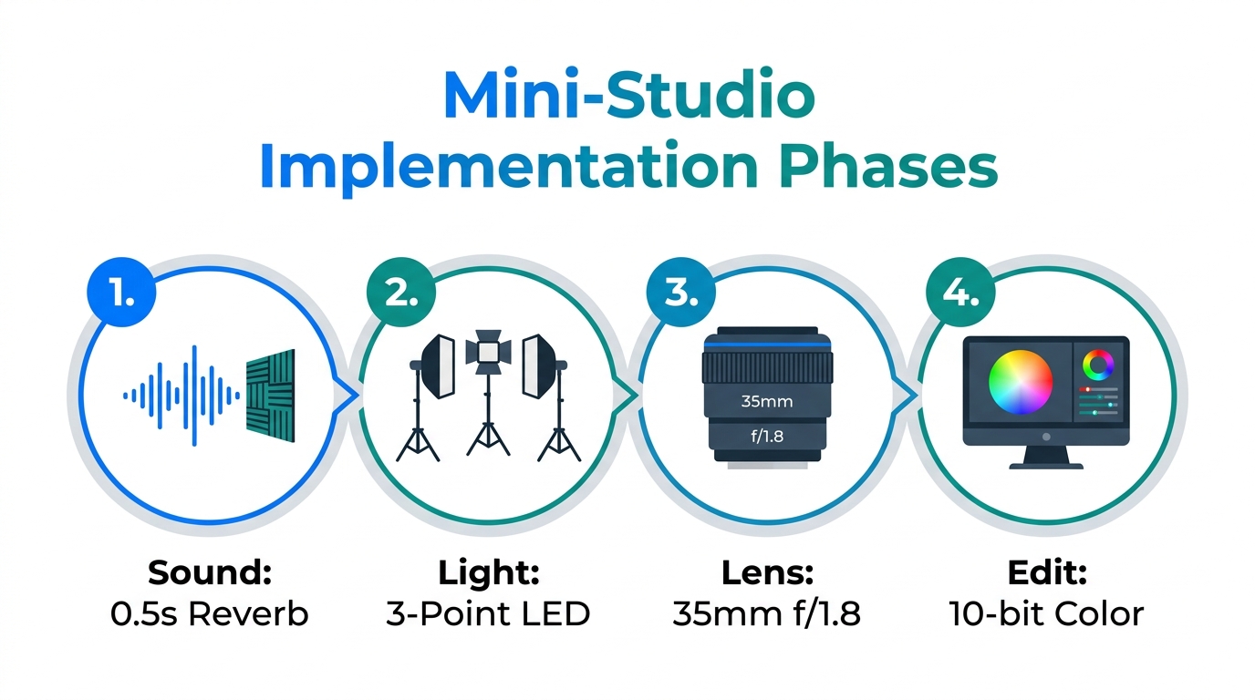 Key technical milestones for building a high-end brand mini-studio.