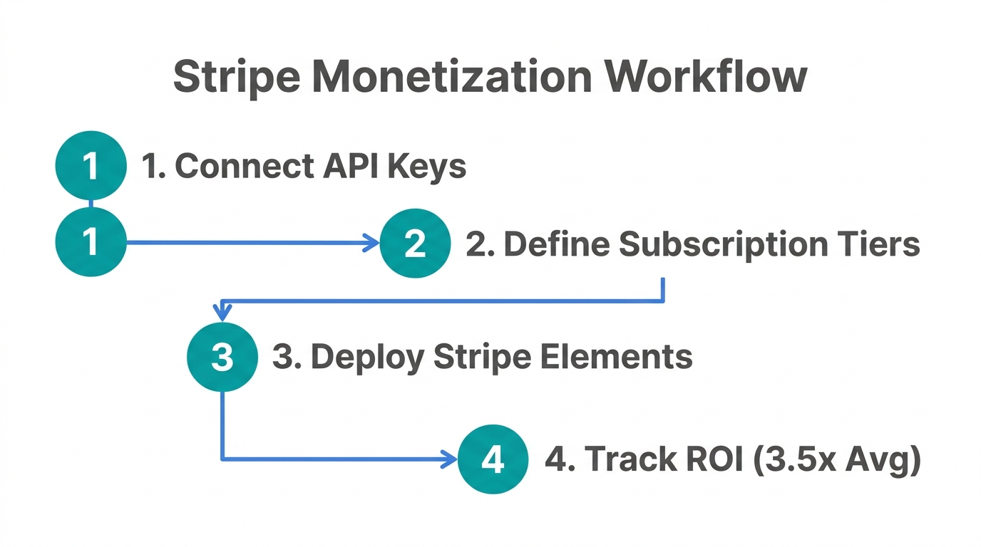 A four-step guide to integrating fan monetization through Stripe.