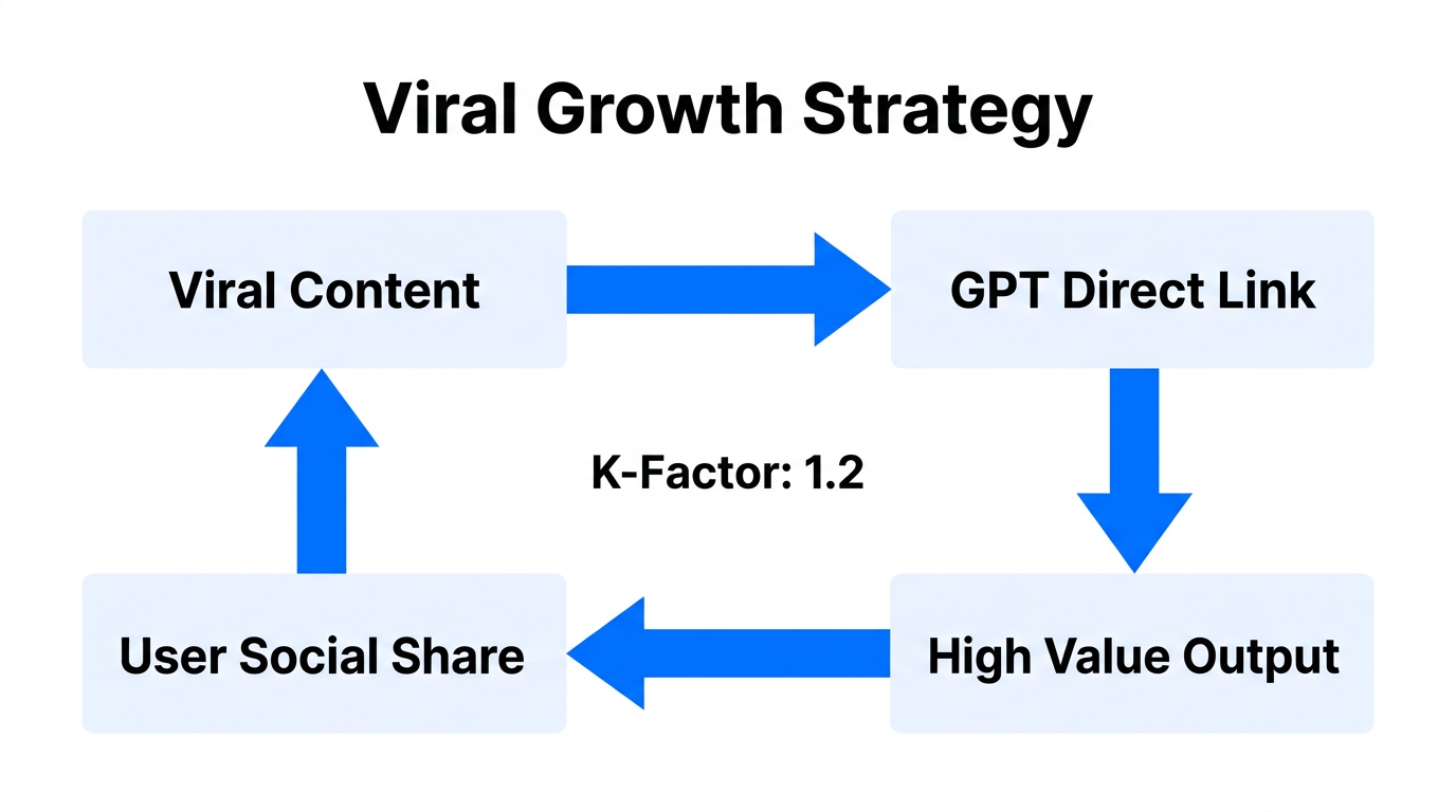 The distribution loop for driving traffic from social media to GPTs.