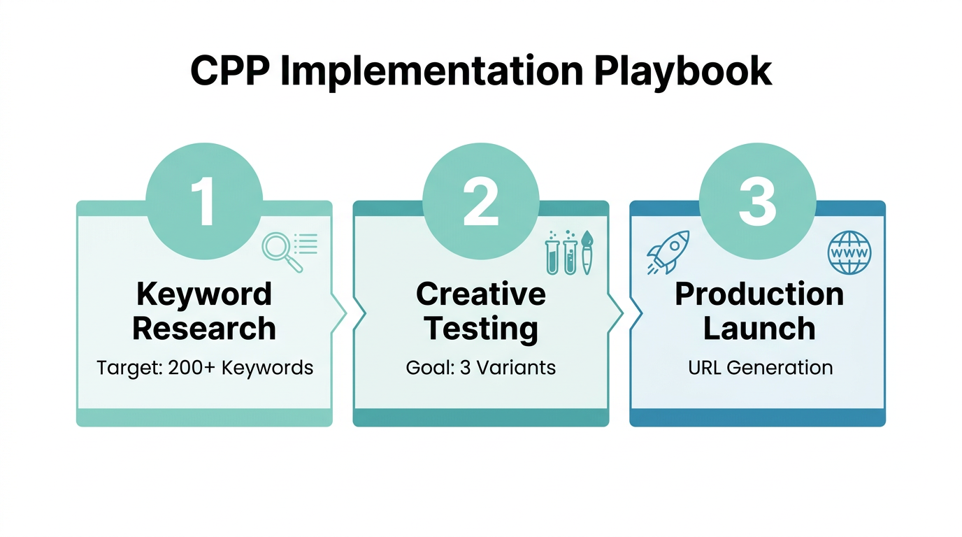 A three-step actionable playbook for setting up Custom Product Pages.