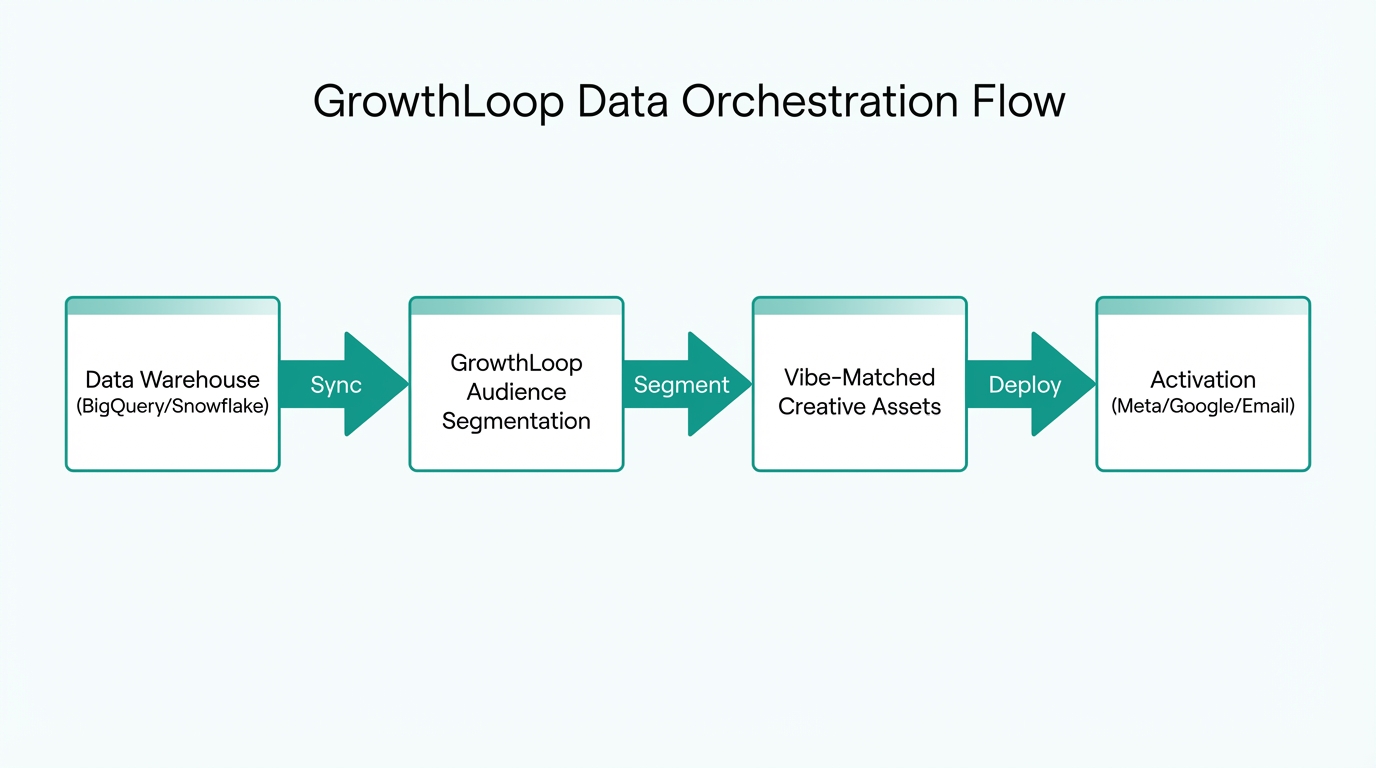 Step-by-step data orchestration workflow using GrowthLoop
