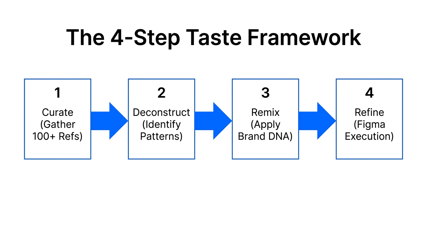 The four-step process for developing and applying professional visual taste.
