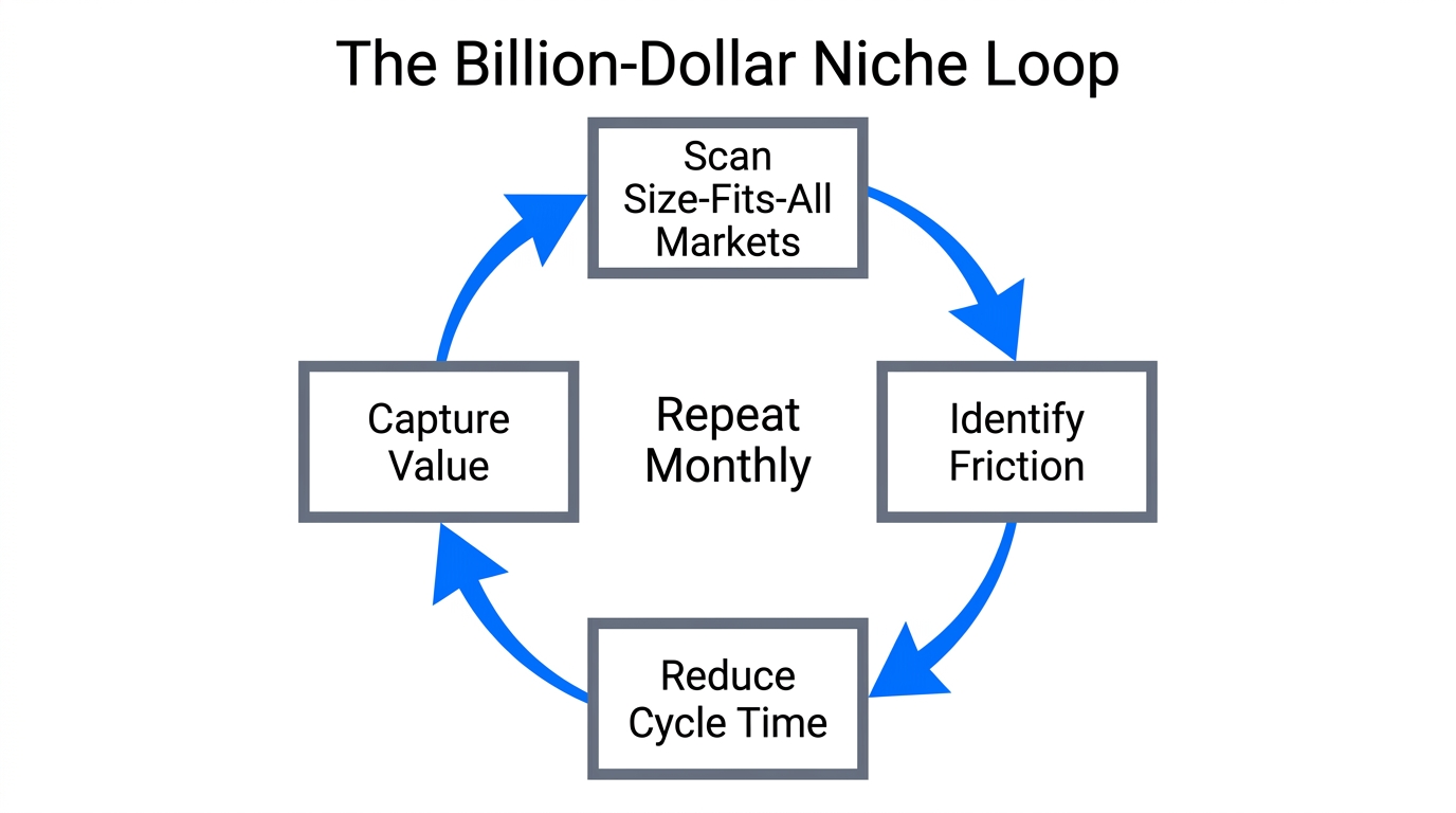 The recursive algorithm for identifying and scaling within new market niches.