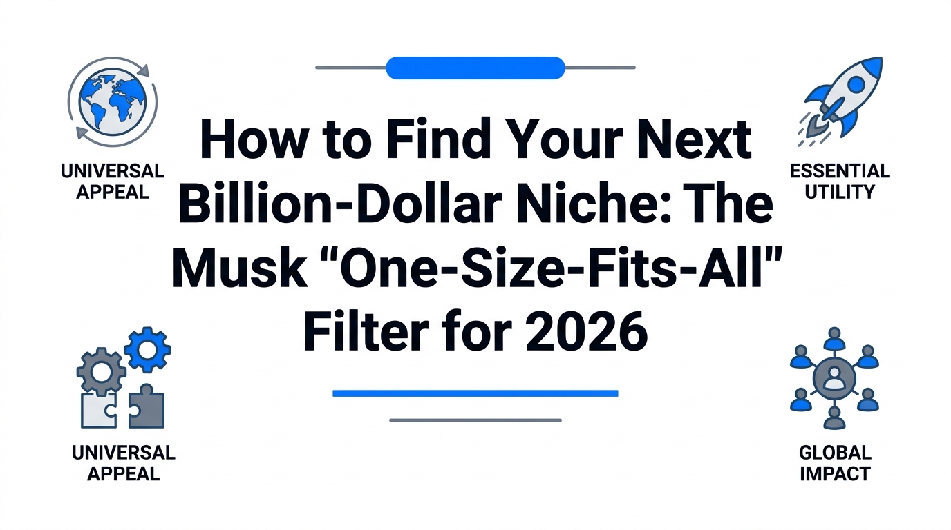 How to Find Your Next Billion-Dollar Niche: The Elon Musk 'One-Size-Fits-All' Filter for 2026