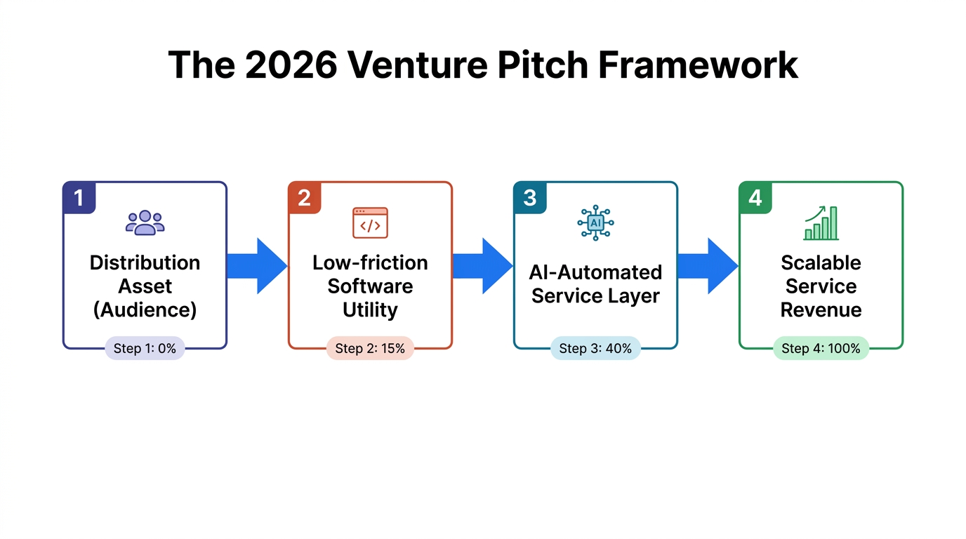 The four-step framework for pitching high-valuation startups in the service economy.