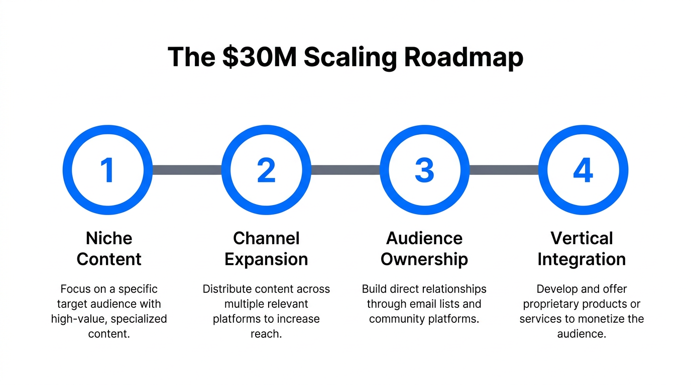 The four-step roadmap for scaling from a blog to a major brand.