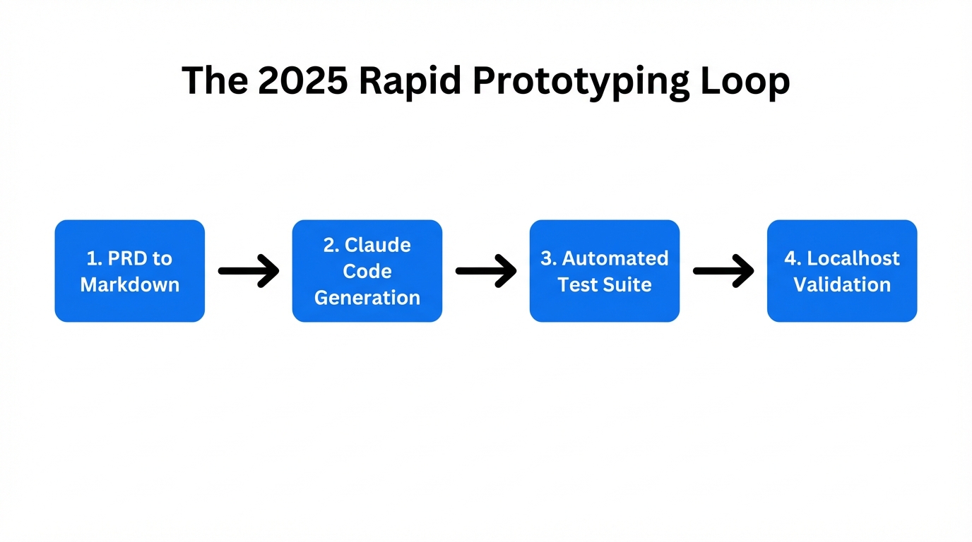 The iterative cycle for rapid prototyping using AI agentic tools.