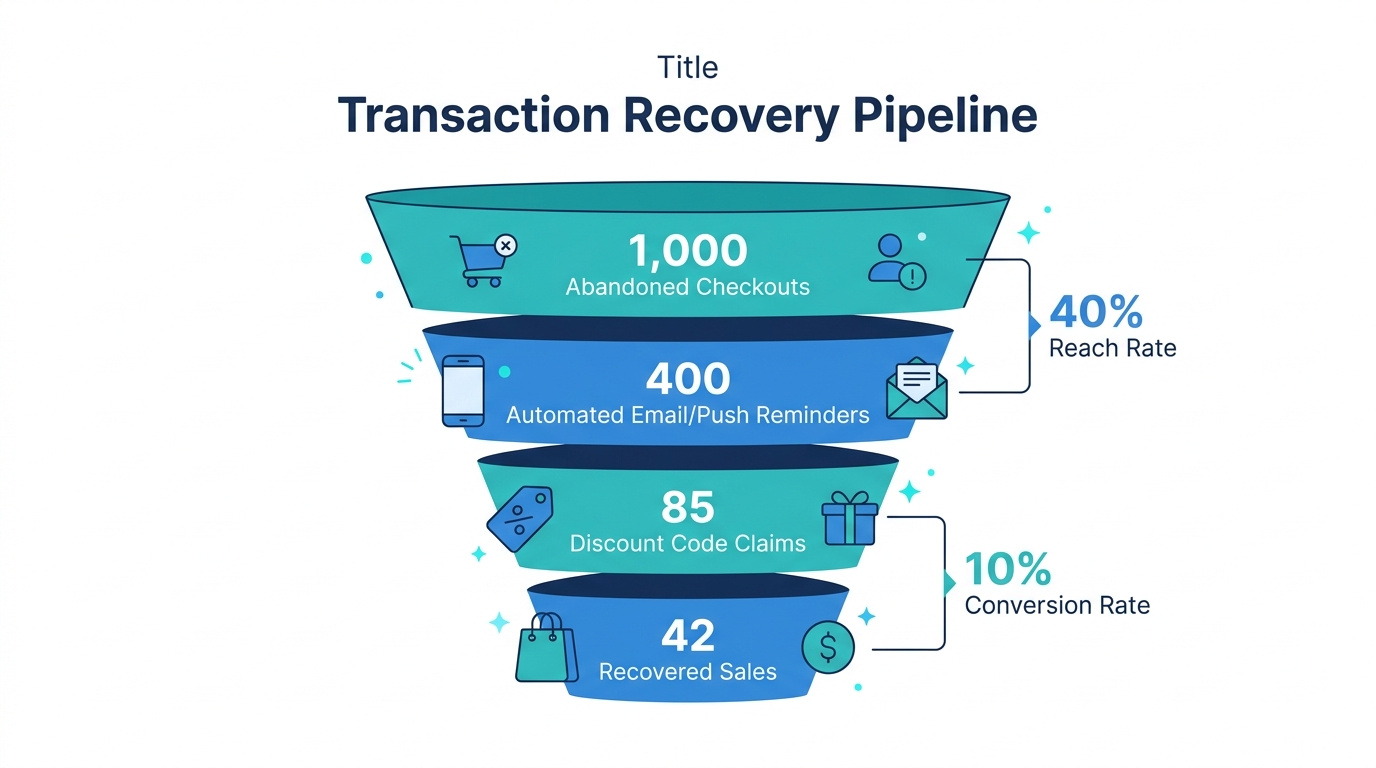 Visualizing the recovery funnel for reclaiming lost app subscription revenue.
