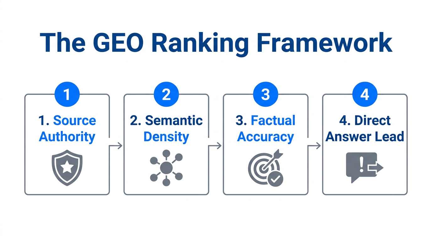 The four fundamental pillars of the Princeton GEO framework.