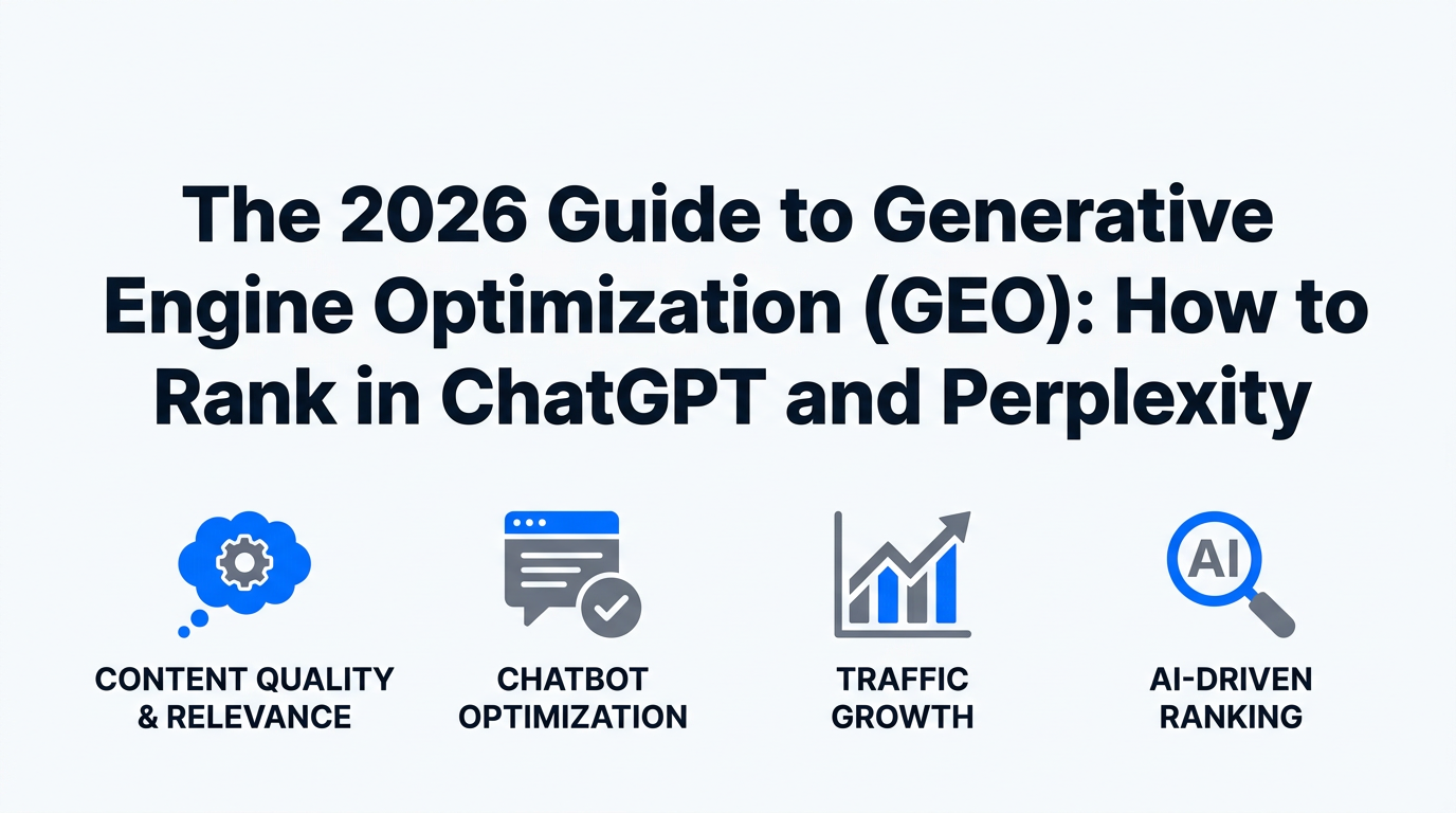 The 2026 Guide to Generative Engine Optimization (GEO): How to Rank in ChatGPT and Perplexity