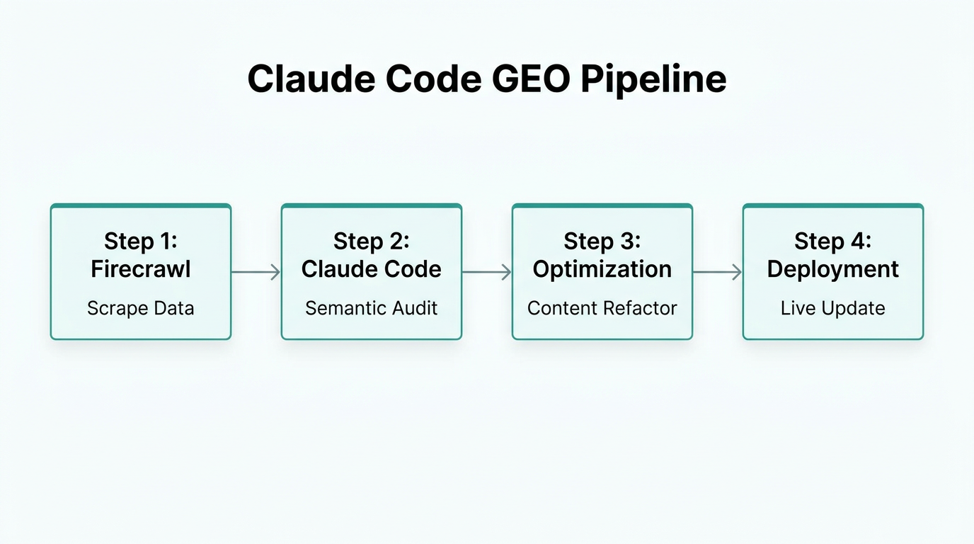 The automated workflow for auditing and updating content using Claude Code.