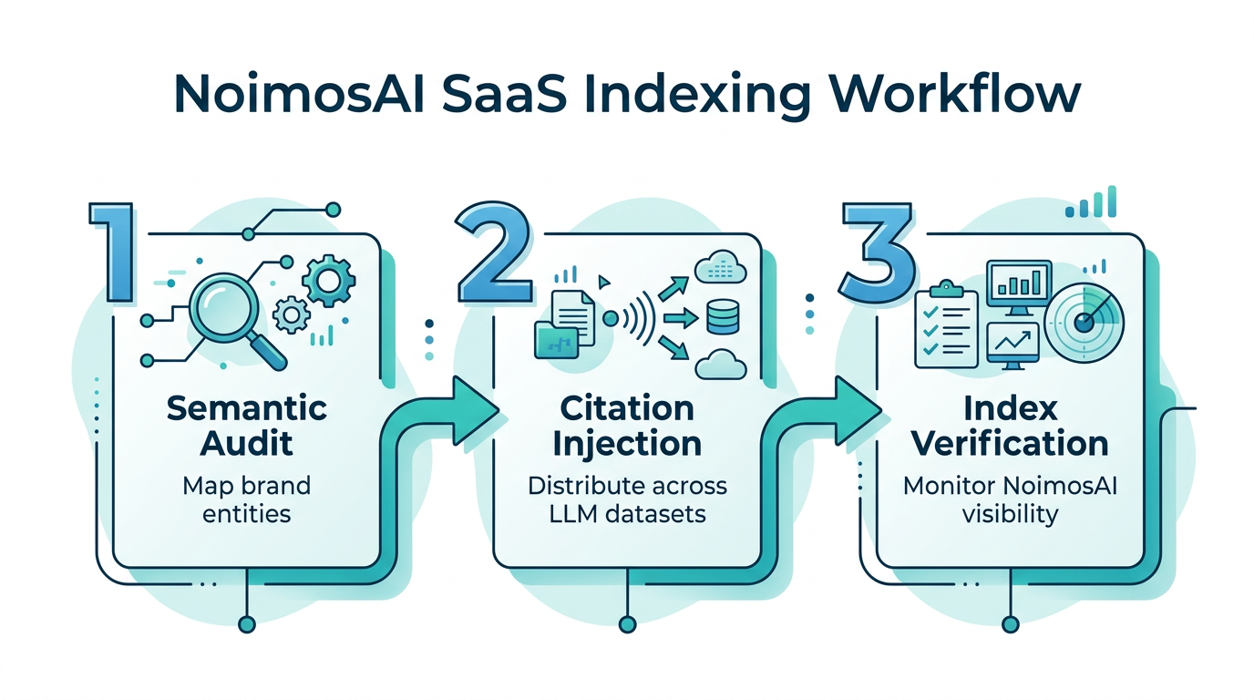 Three-step checklist for indexing SaaS content in generative engines.