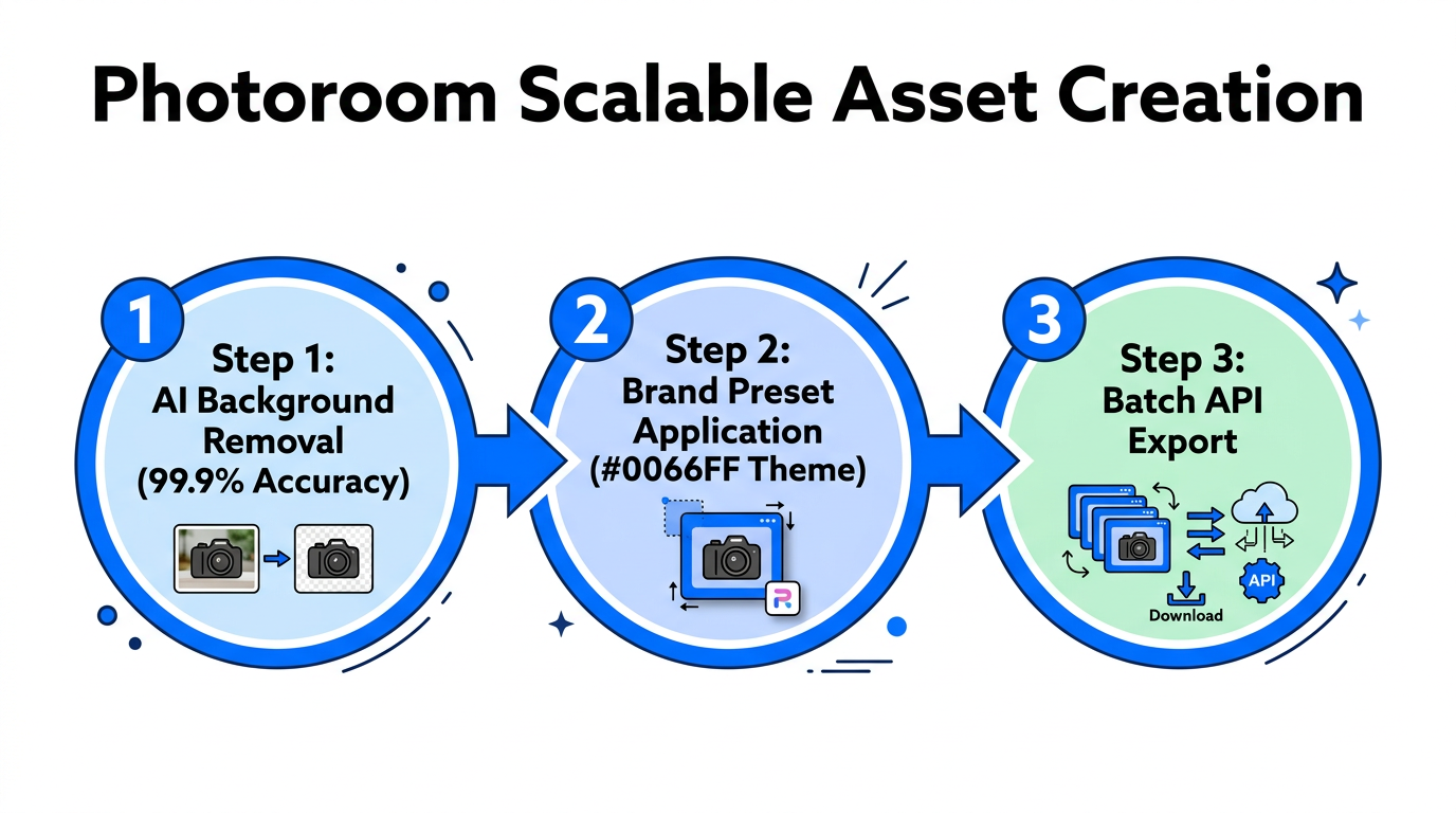 The automated process for generating consistent, brand-aligned product assets.