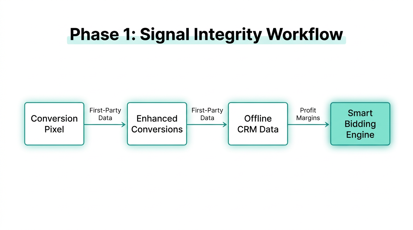Workflow for auditing and improving data signals for AI bidding.