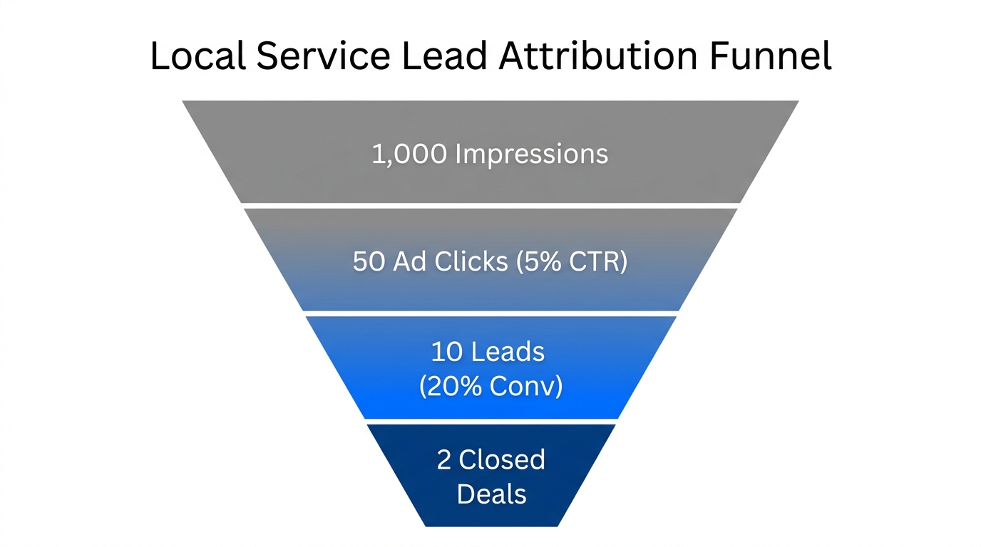Customer acquisition funnel from initial impression to closed deal.