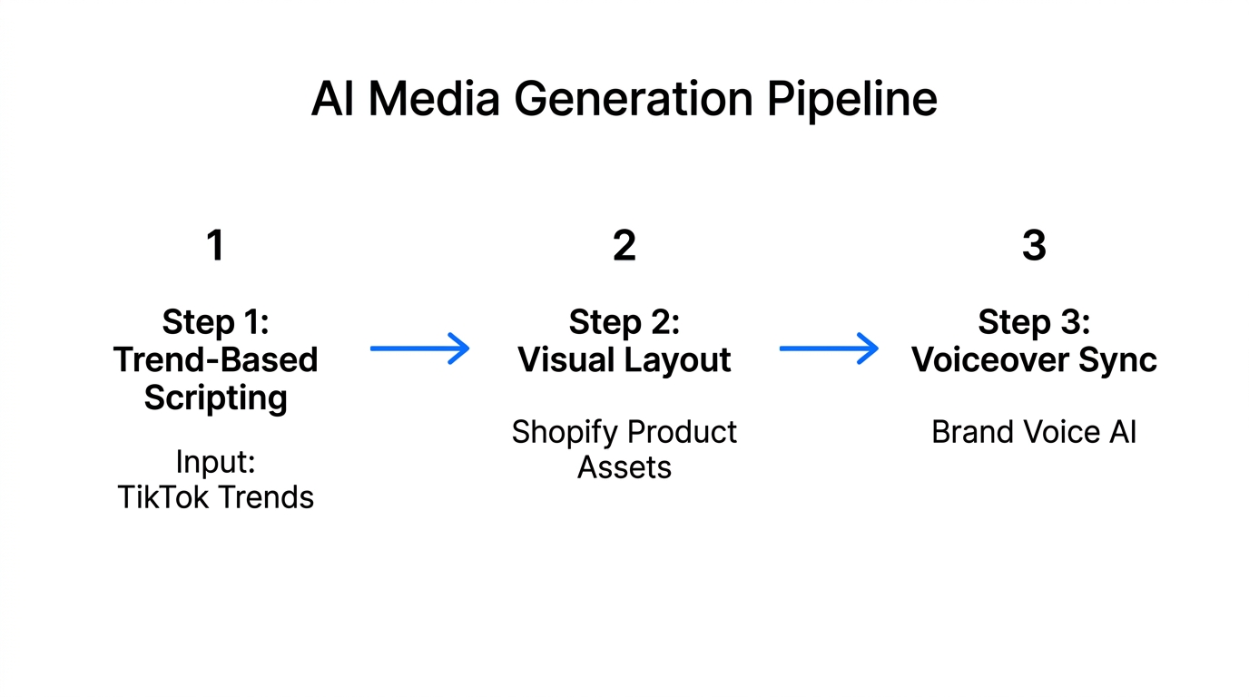 The automated pipeline for generating high-converting video assets.