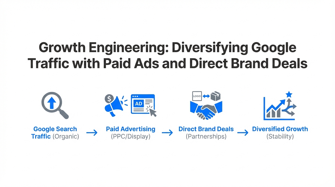 Growth Engineering: Diversifying Google Traffic with Paid Ads and Direct Brand Deals