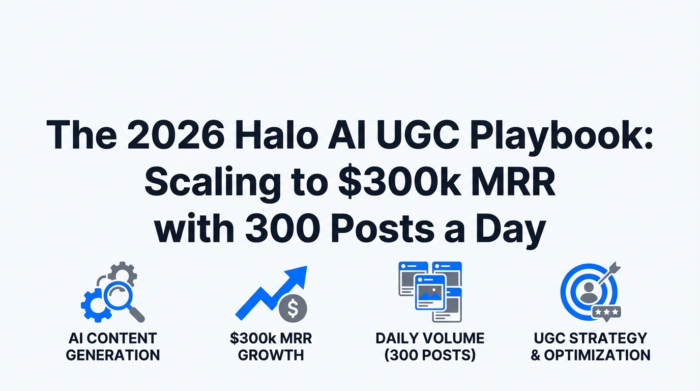The 2026 Halo AI UGC Playbook: Scaling to $300k MRR with 300 Posts a Day