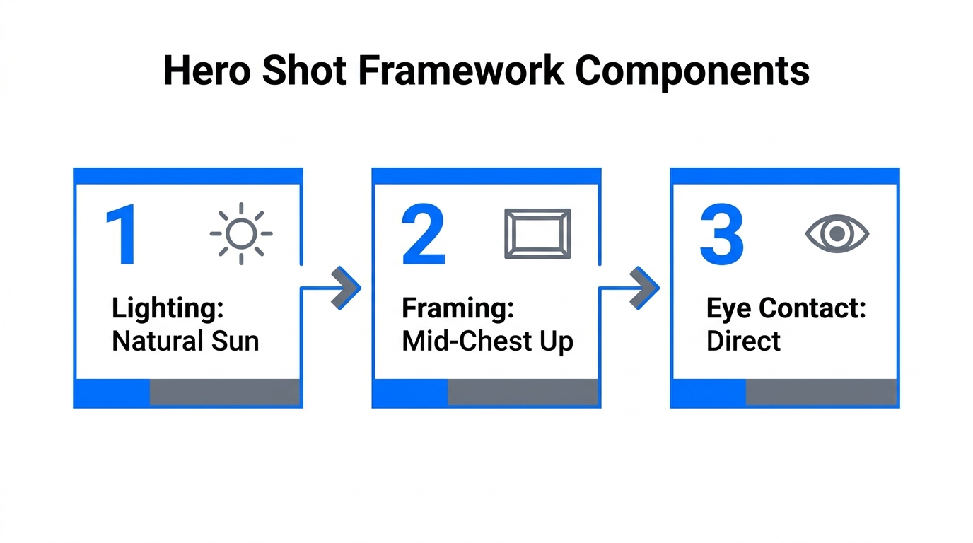 The three essential components of a high-converting hero shot.