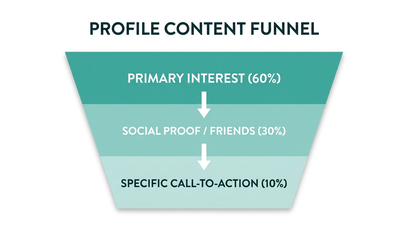 Strategic distribution of profile imagery to build social proof.