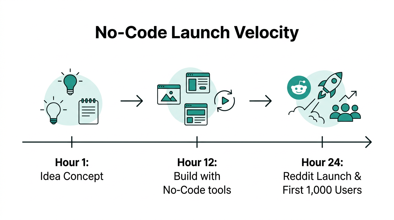 The rapid development timeline made possible by no-code tools.