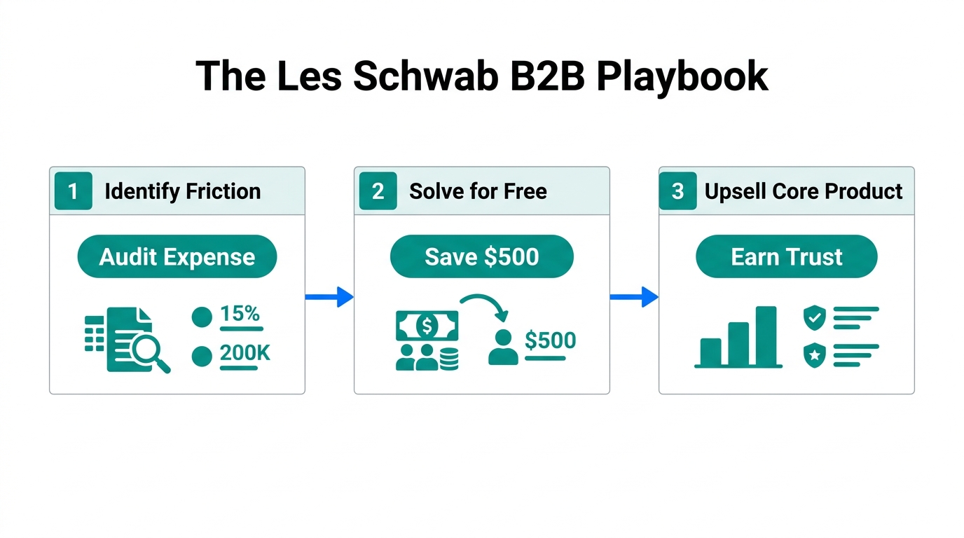 The three-step Les Schwab framework for building B2B customer trust.
