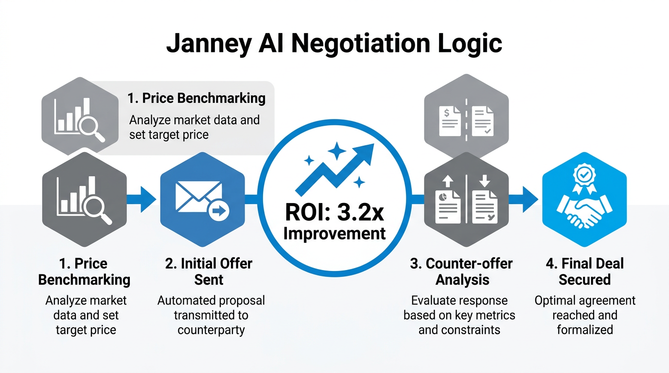 The autonomous negotiation stages handled by Janney AI.