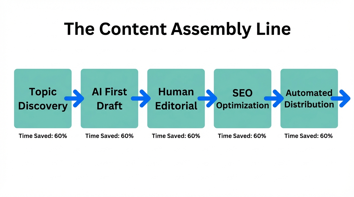 The operational workflow for scaling content without founder intervention.