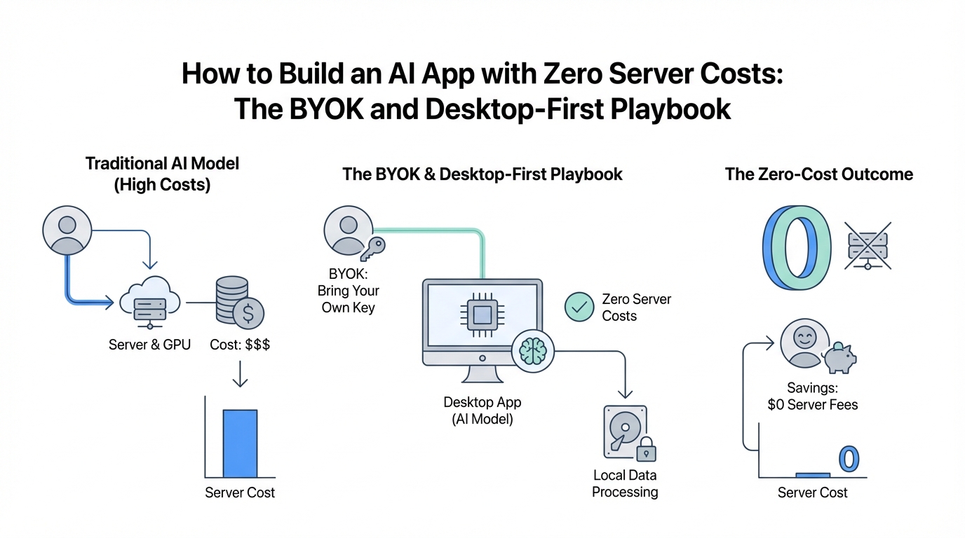 How to Build an AI App with Zero Server Costs: The BYOK and Desktop-First Playbook