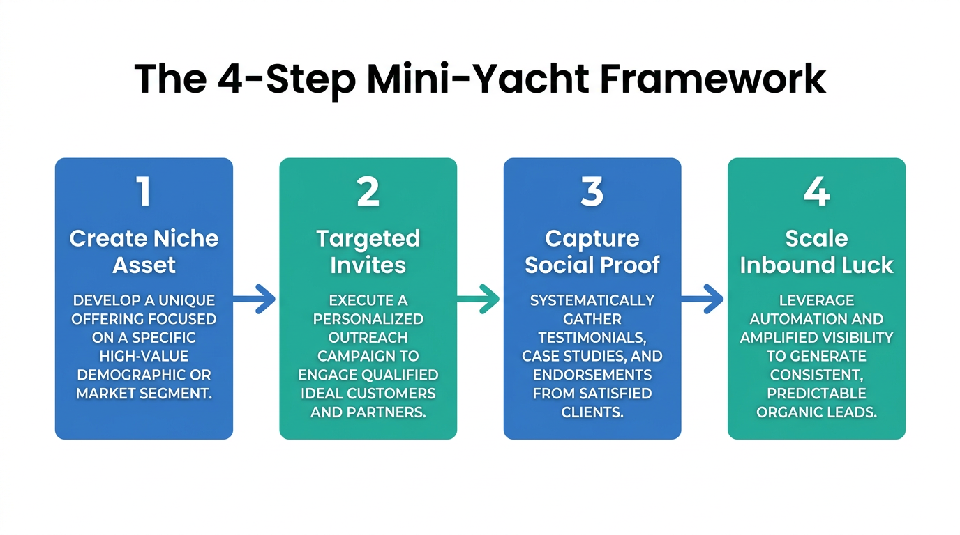 The sequential workflow for building and leveraging influencer social assets.
