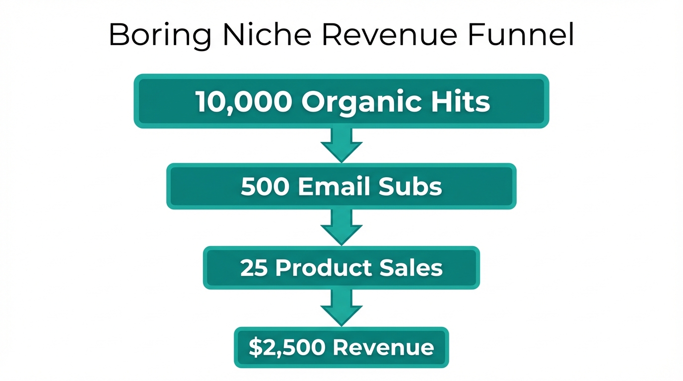 The transition from organic traffic to consistent monthly revenue.