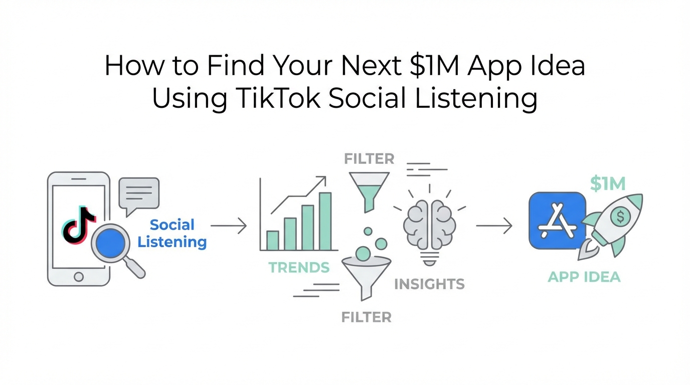 How to Find Your Next $1M App Idea Using TikTok Social Listening