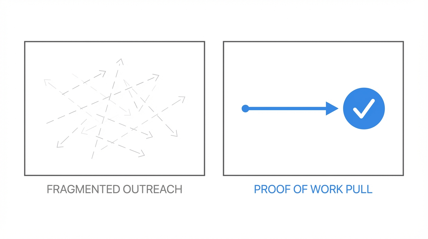 The Shift From Outreach To Proof Of Work