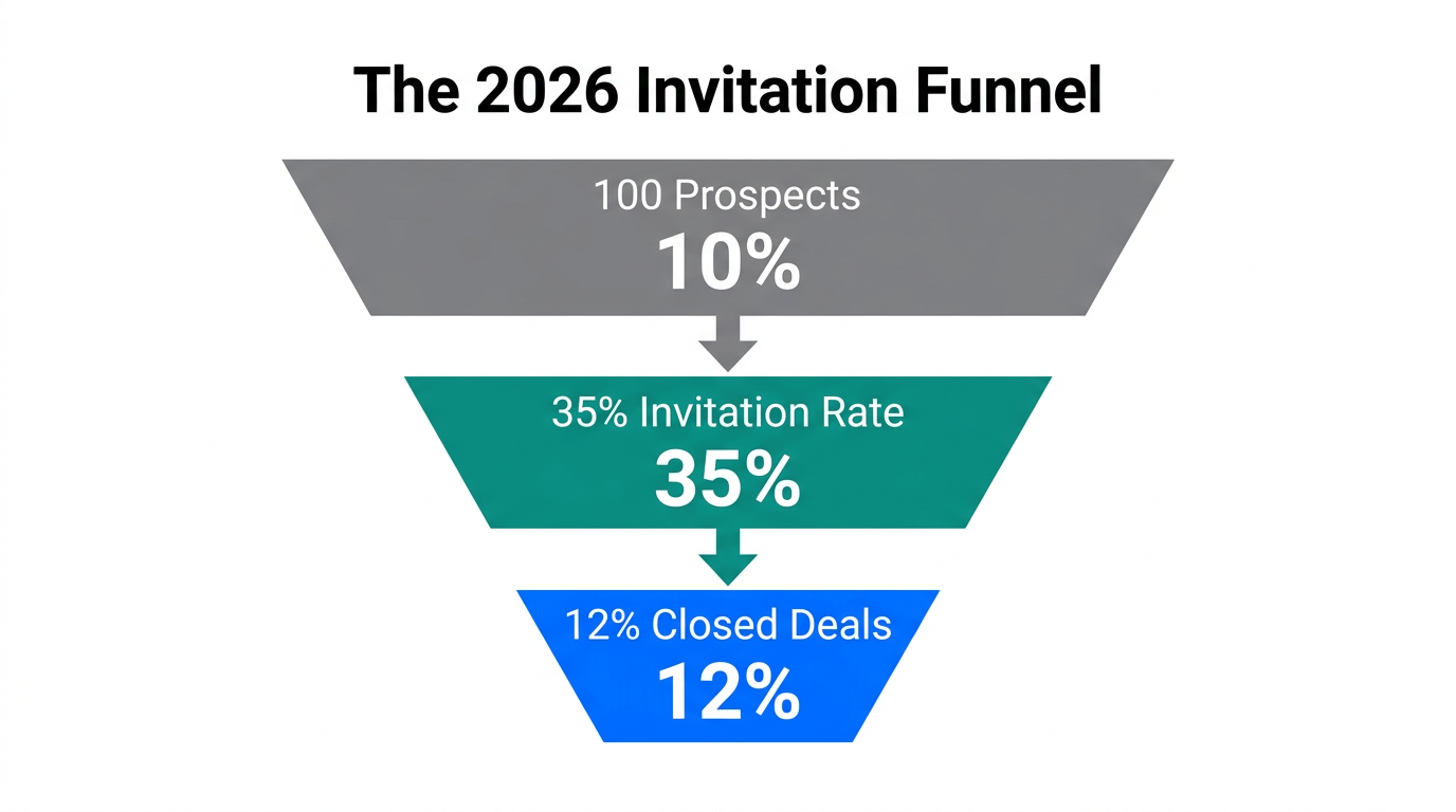 The conversion funnel from initial prospect to high-stakes deal closure.