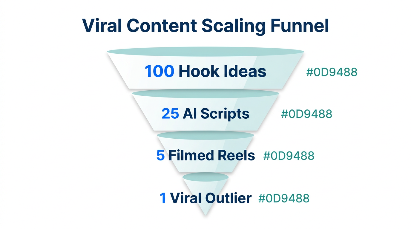 The content volume funnel required to hit a viral outlier.