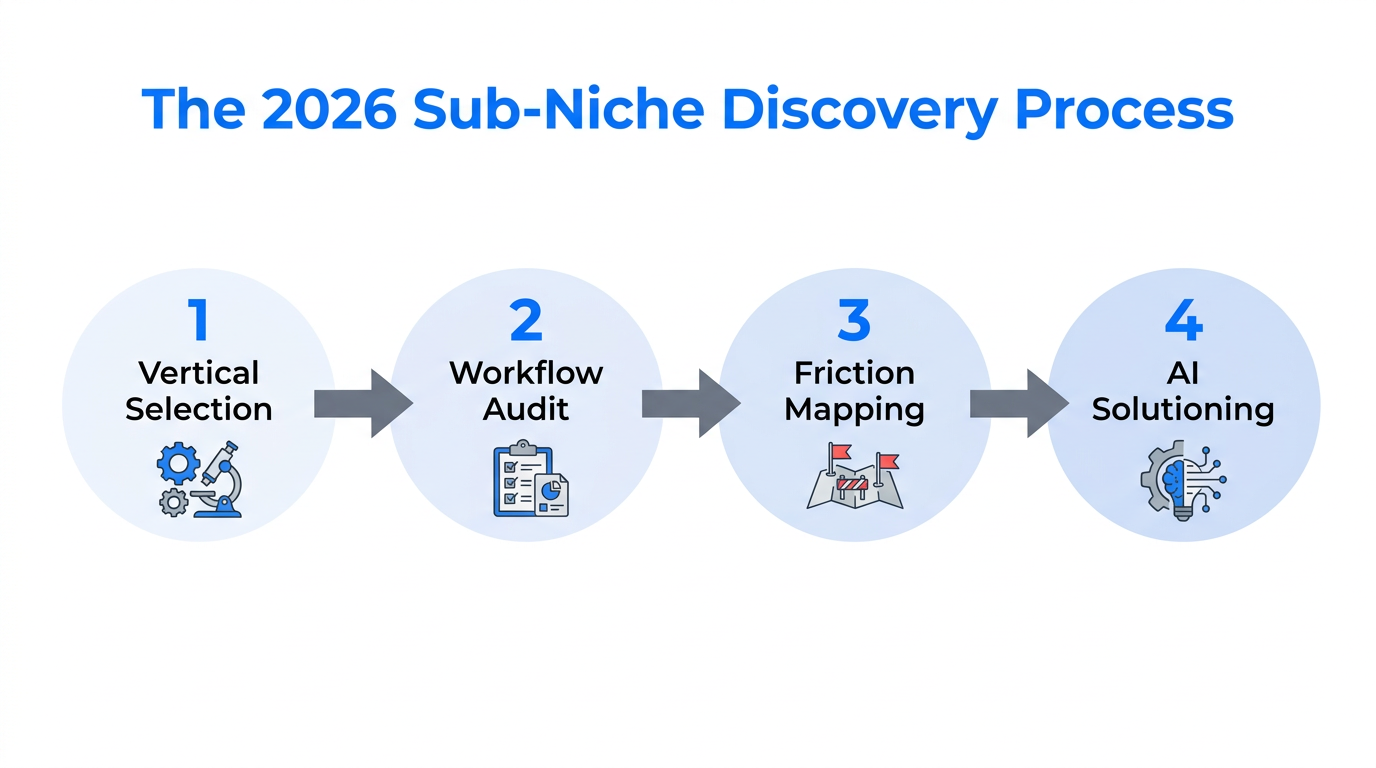 A four-step process for identifying high-potential SaaS sub-niches.