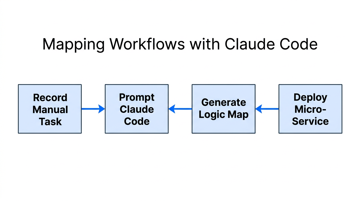 Workflow for converting manual processes into automated Claude Code scripts.