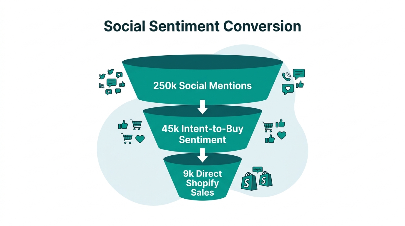 Converting social media sentiment into tangible sales metrics.