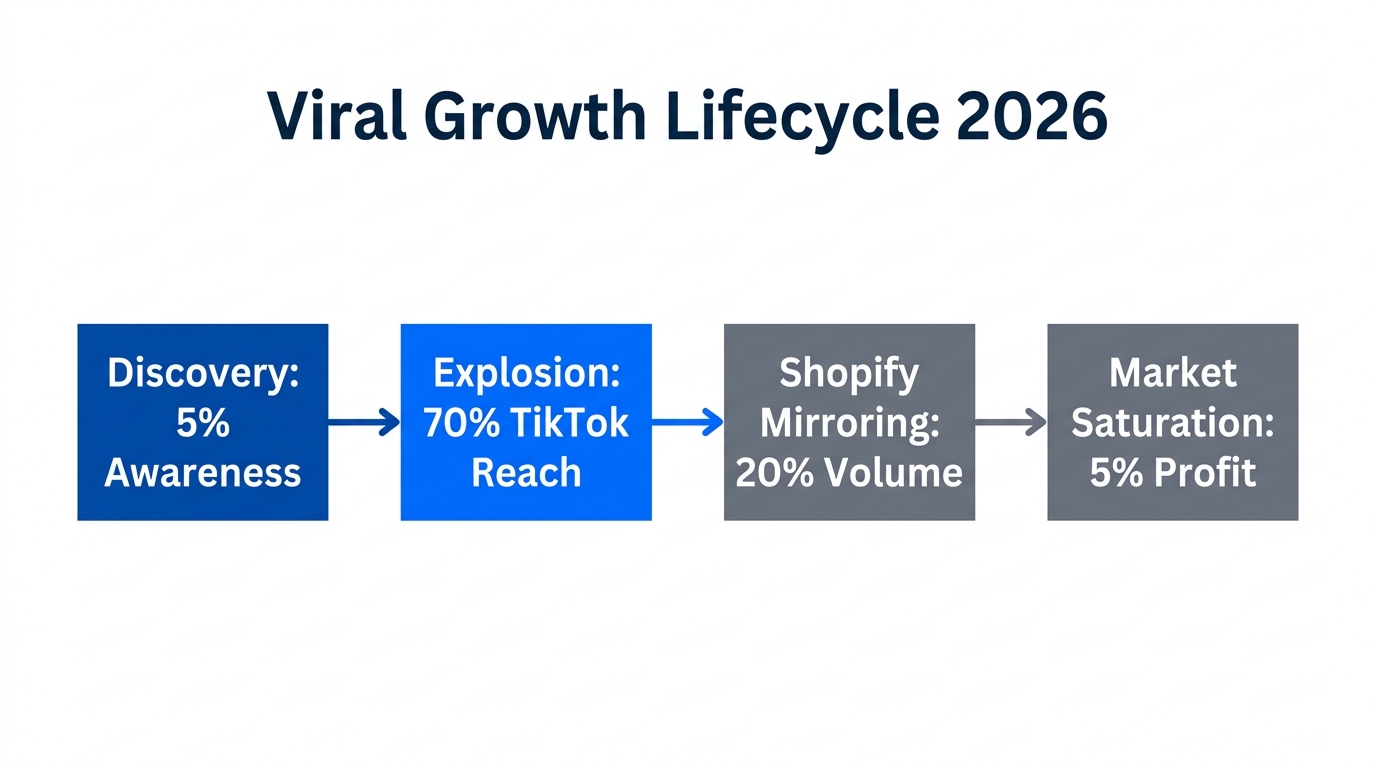 Visualizing the four stages of a viral product's lifecycle.