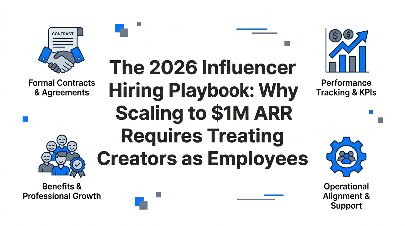 The 2026 Influencer Hiring Playbook: Why Scaling to $1M ARR Requires Treating Creators as Employees