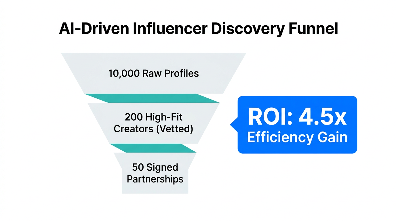Efficiency gains in the influencer discovery and vetting pipeline.