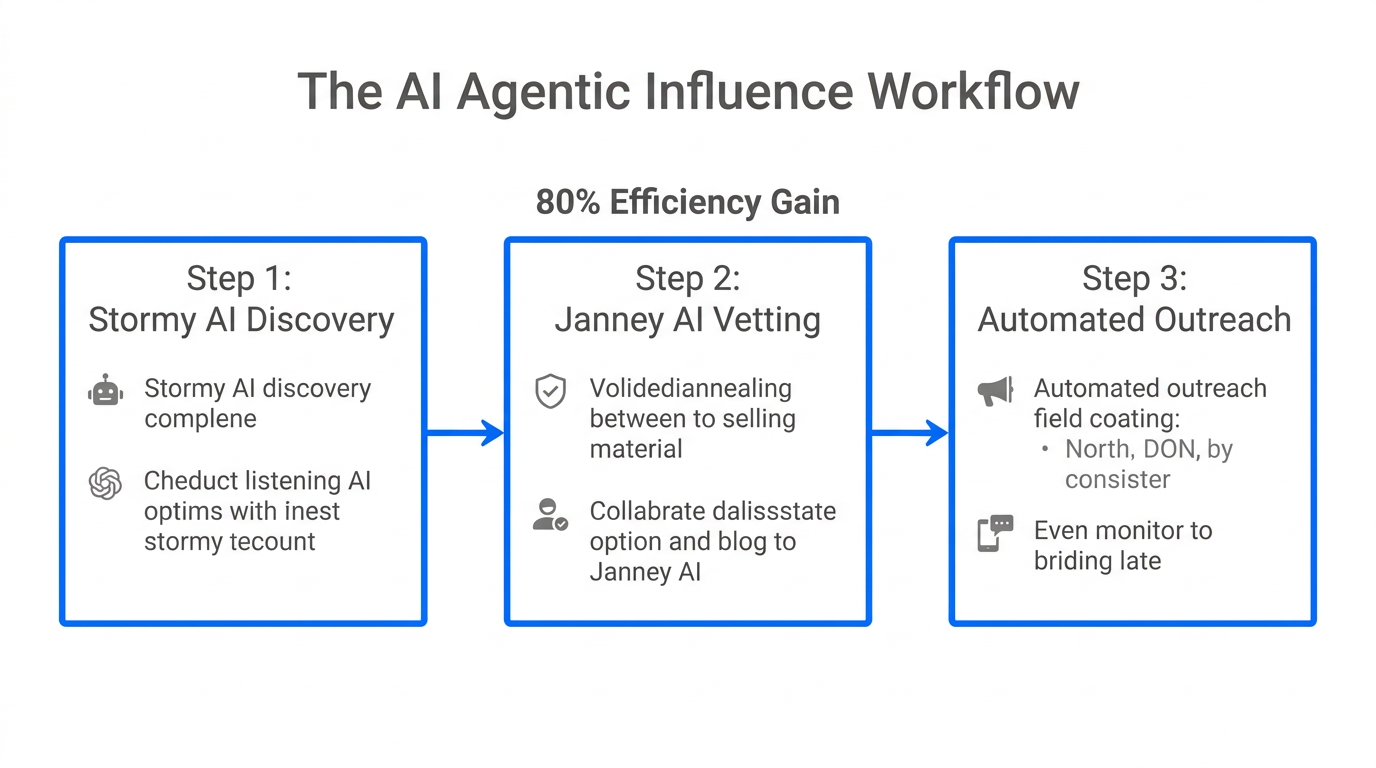 The autonomous influencer marketing workflow from discovery to outreach.