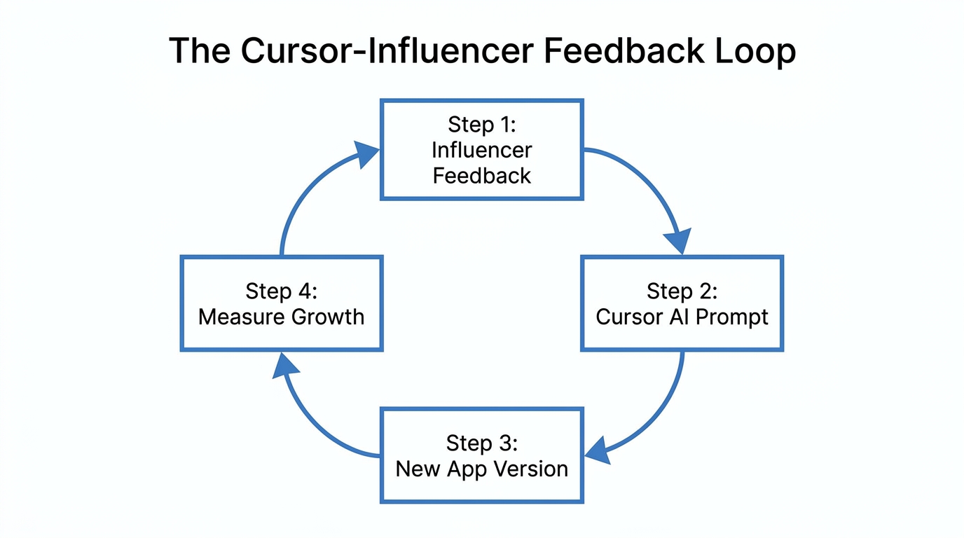 Rapid app iteration workflow using Cursor and creator feedback.