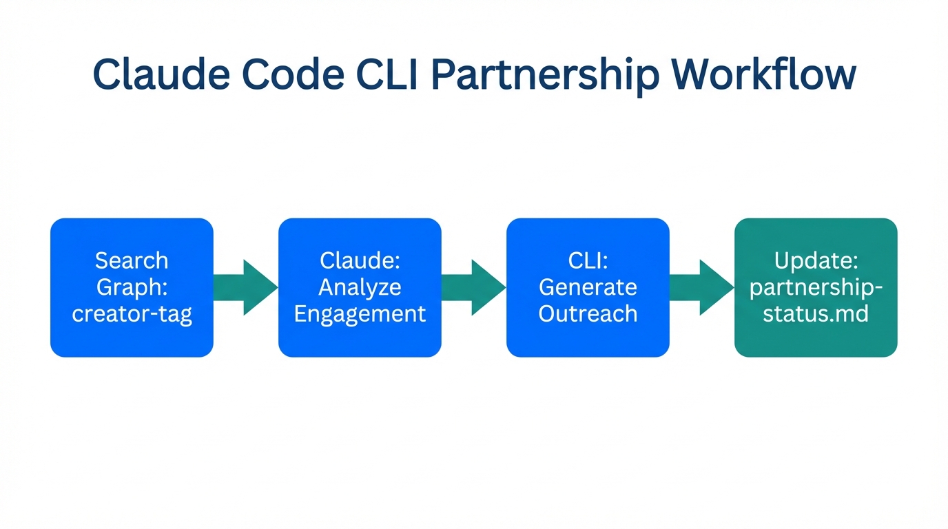 The automated workflow using Claude Code to manage partnership pipelines.