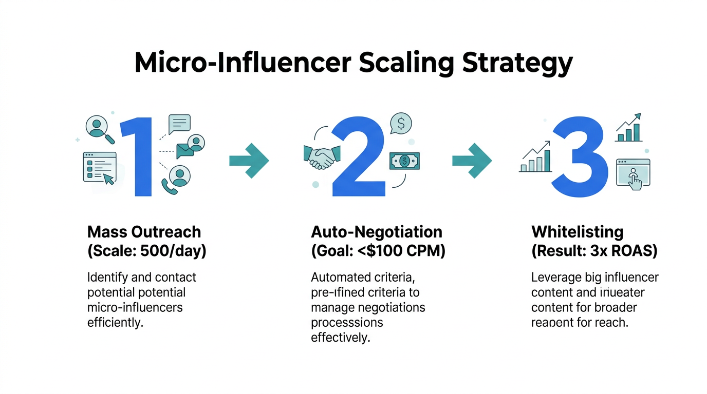 Three core steps to scaling micro-influencer partnerships profitably.