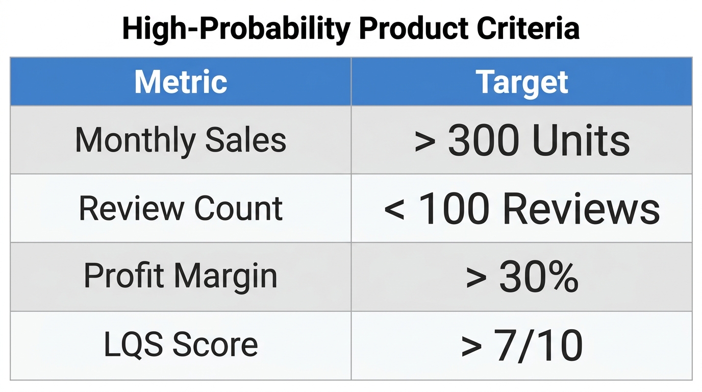 Key metrics required to pass the 13-point validation checklist.